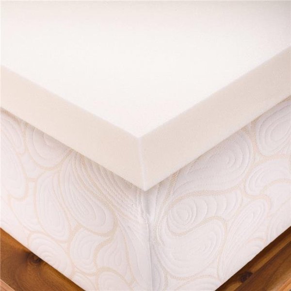 Memory Foam Solutions Memory Foam Solutions UBSPUMT2802 2 in. Thick Twin Size Medium Firm Conventional Polyurethane Foam Mattress Pad Bed Topper UBSPUMT2802